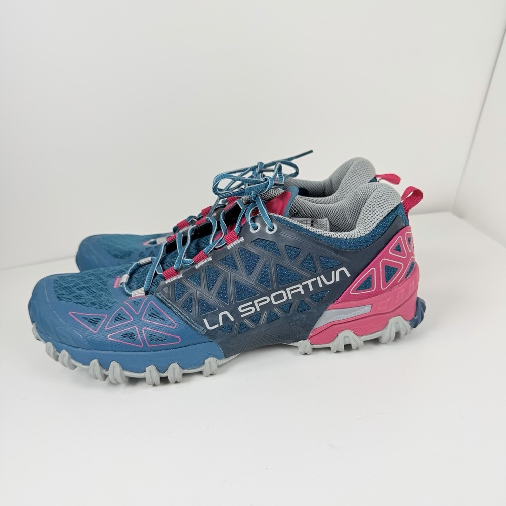La Sportiva Bushido II Women's Trail Hiking Shoes Blue Pink Size 9.5